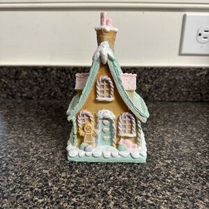 Christmas Pastel Glitter Gingerbread House